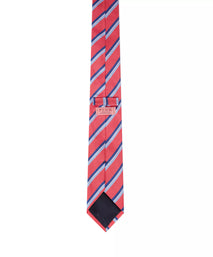 Sky Blue & Pink Regatta Stripe Silk Woven Tie