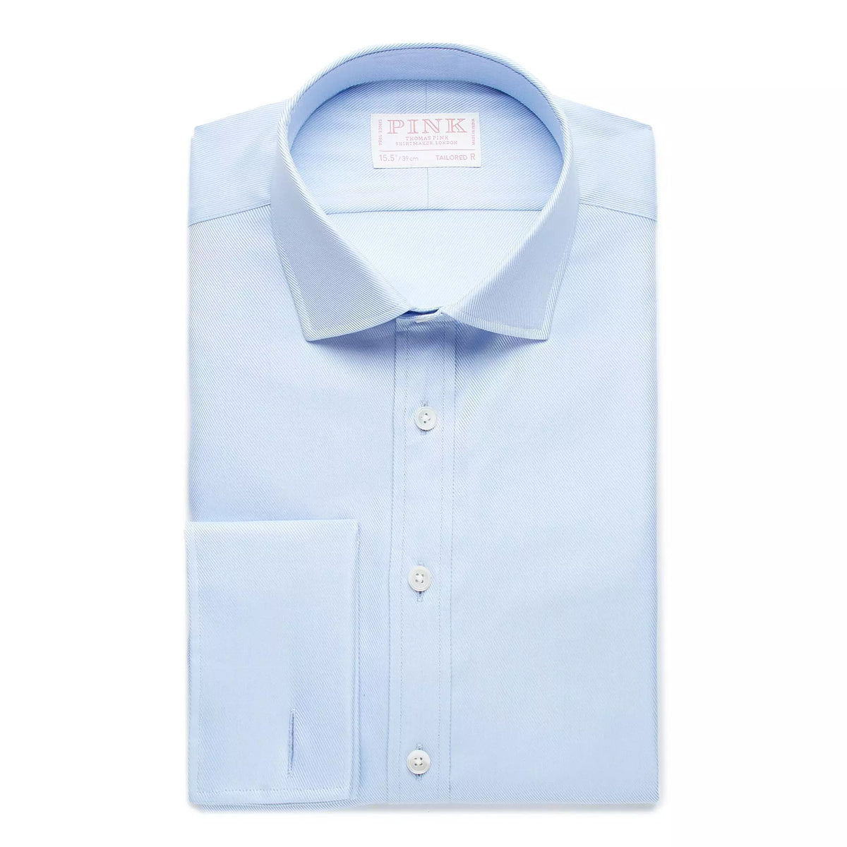 Pale Blue Tailored Fit Double Cuff Royal Twill Formal Shirt