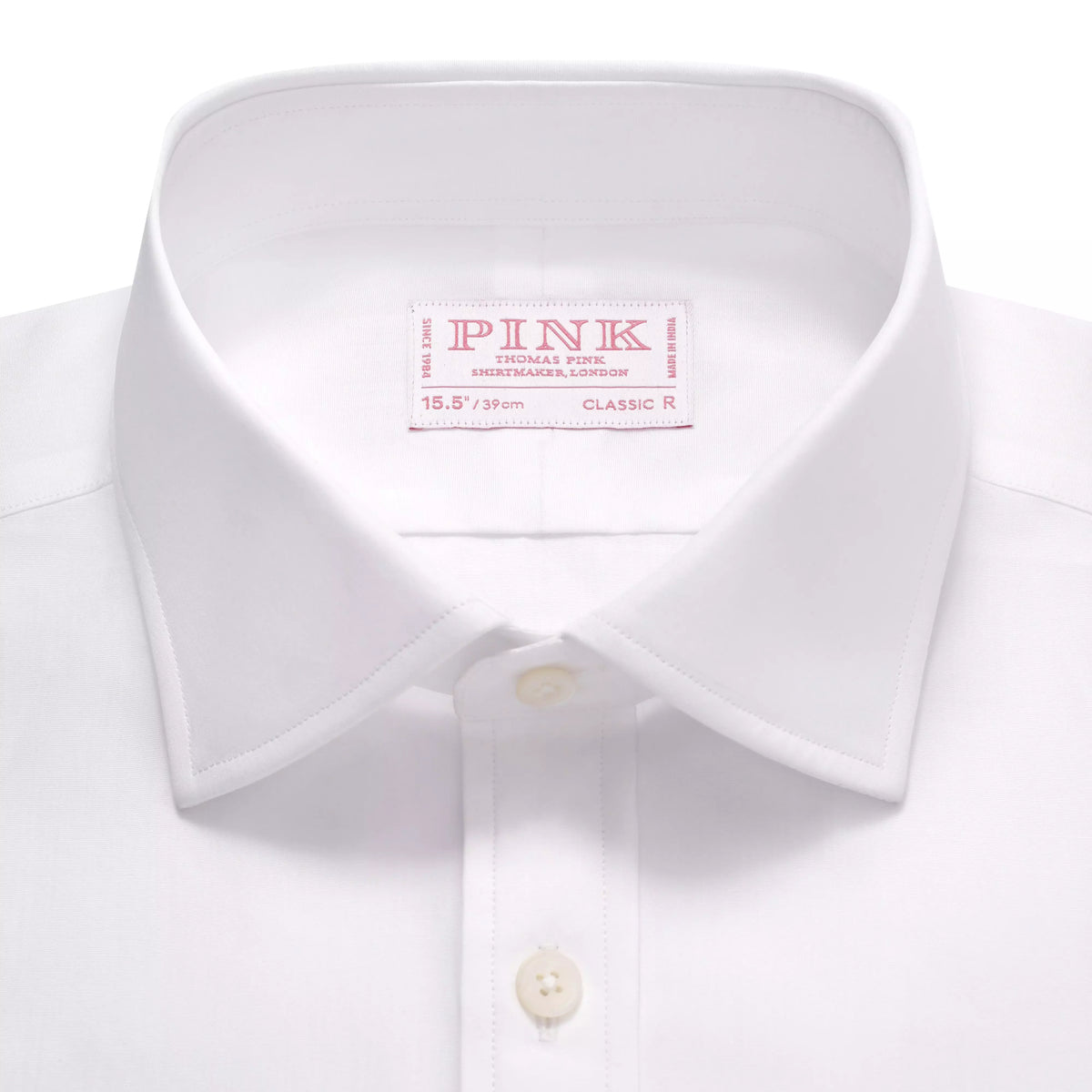 White Classic Fit Double Cuff Poplin Formal Shirt