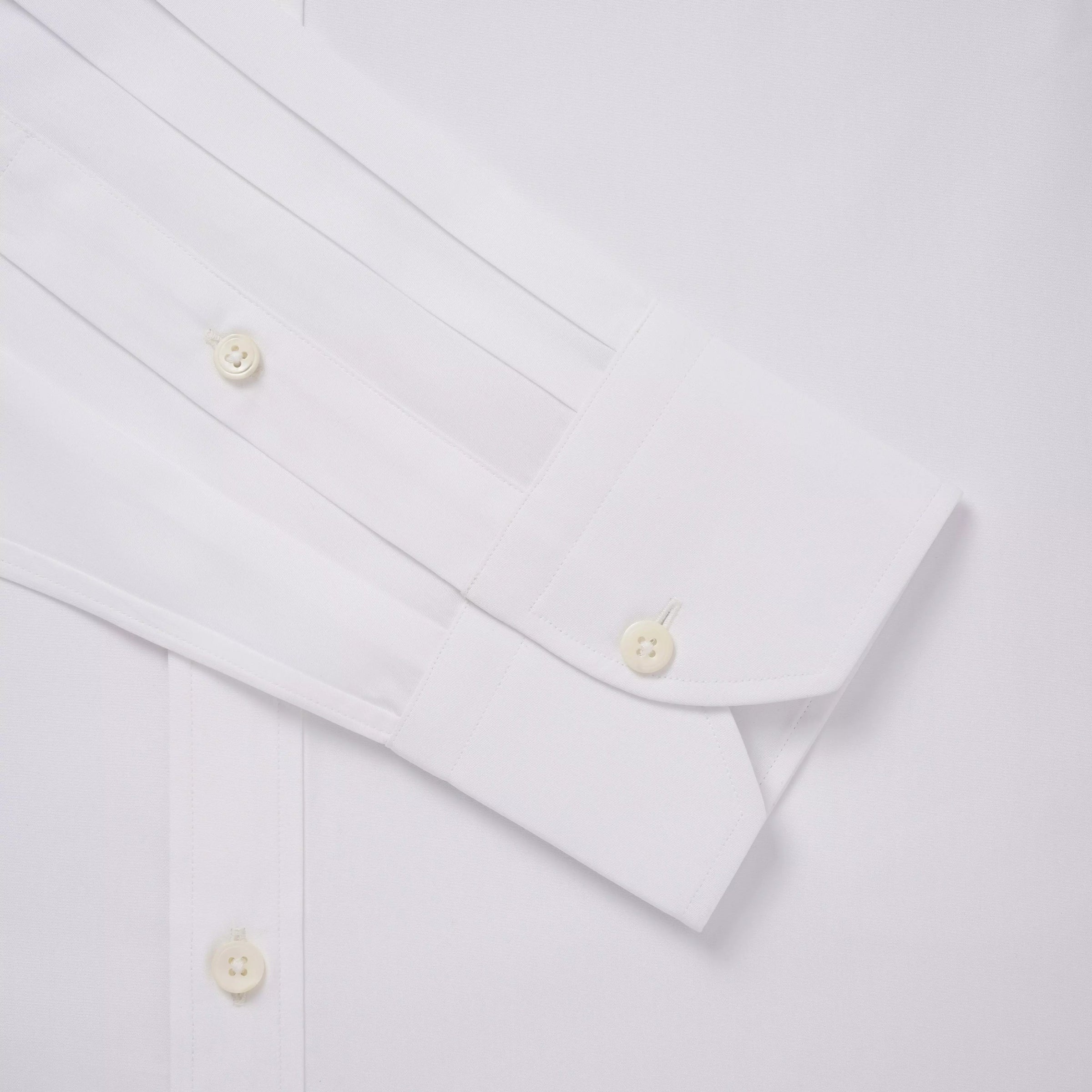 White Classic Fit Solid Cotton Formal Shirt