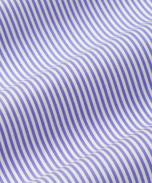 Blue & Navy Tailored Fit Bengal Twill Stripe Formal Shirt