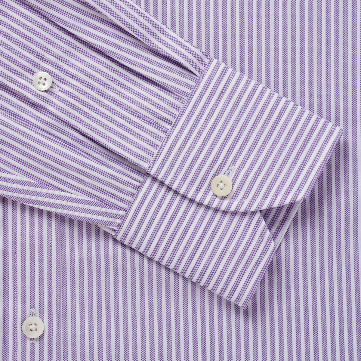 Purple & White Classic Fit Piquet Stripe Formal Shirt