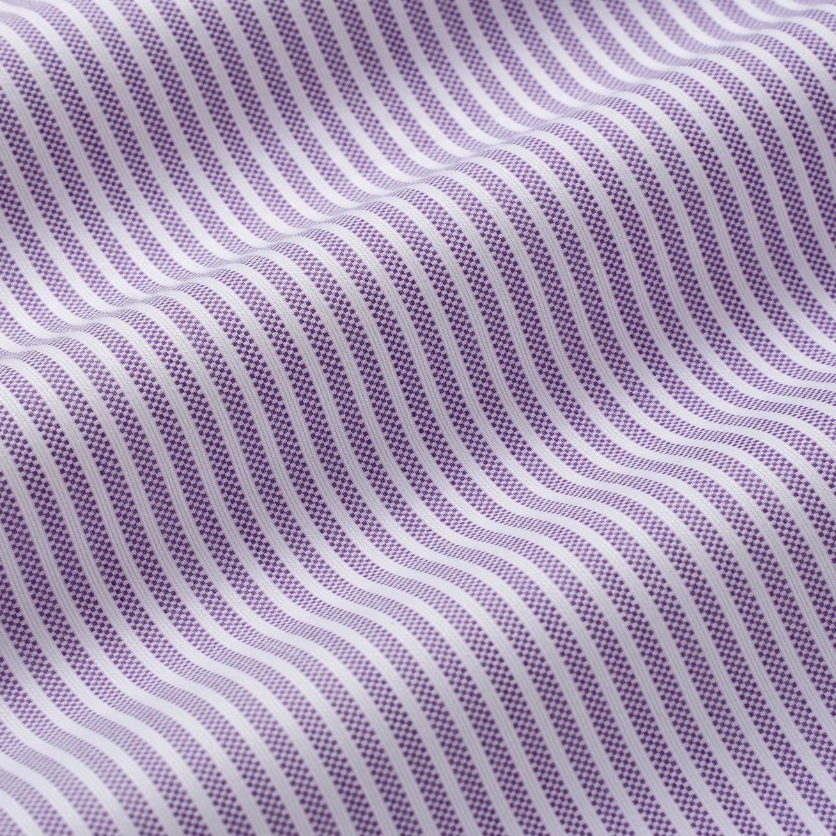 Purple & White Classic Fit Piquet Stripe Formal Shirt