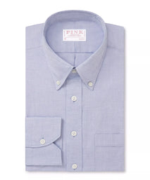 Pale Blue Classic Fit Smart Casual Button Down Fine Oxford Shirt